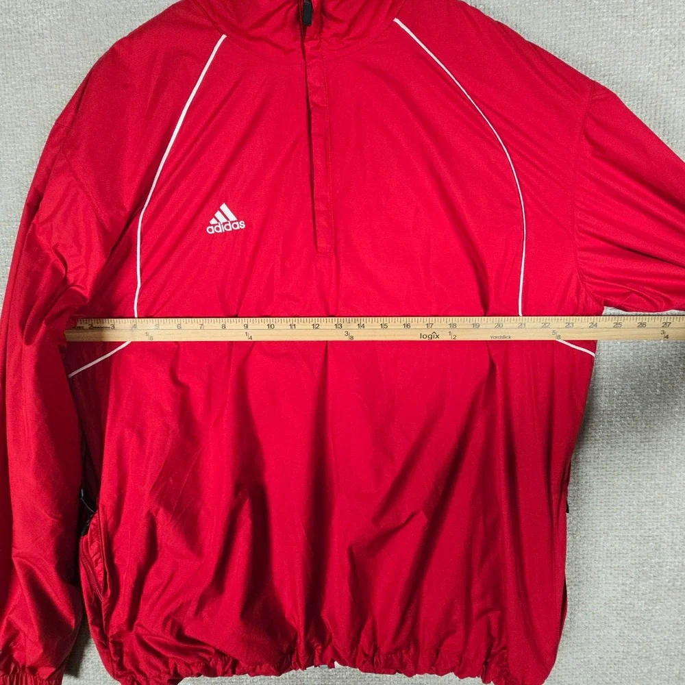 Vintage Adidas Nebraska Huskers Basketball Pullover Windbreaker Mens L Red 00s